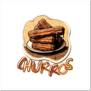 vintage churros Posters and Art